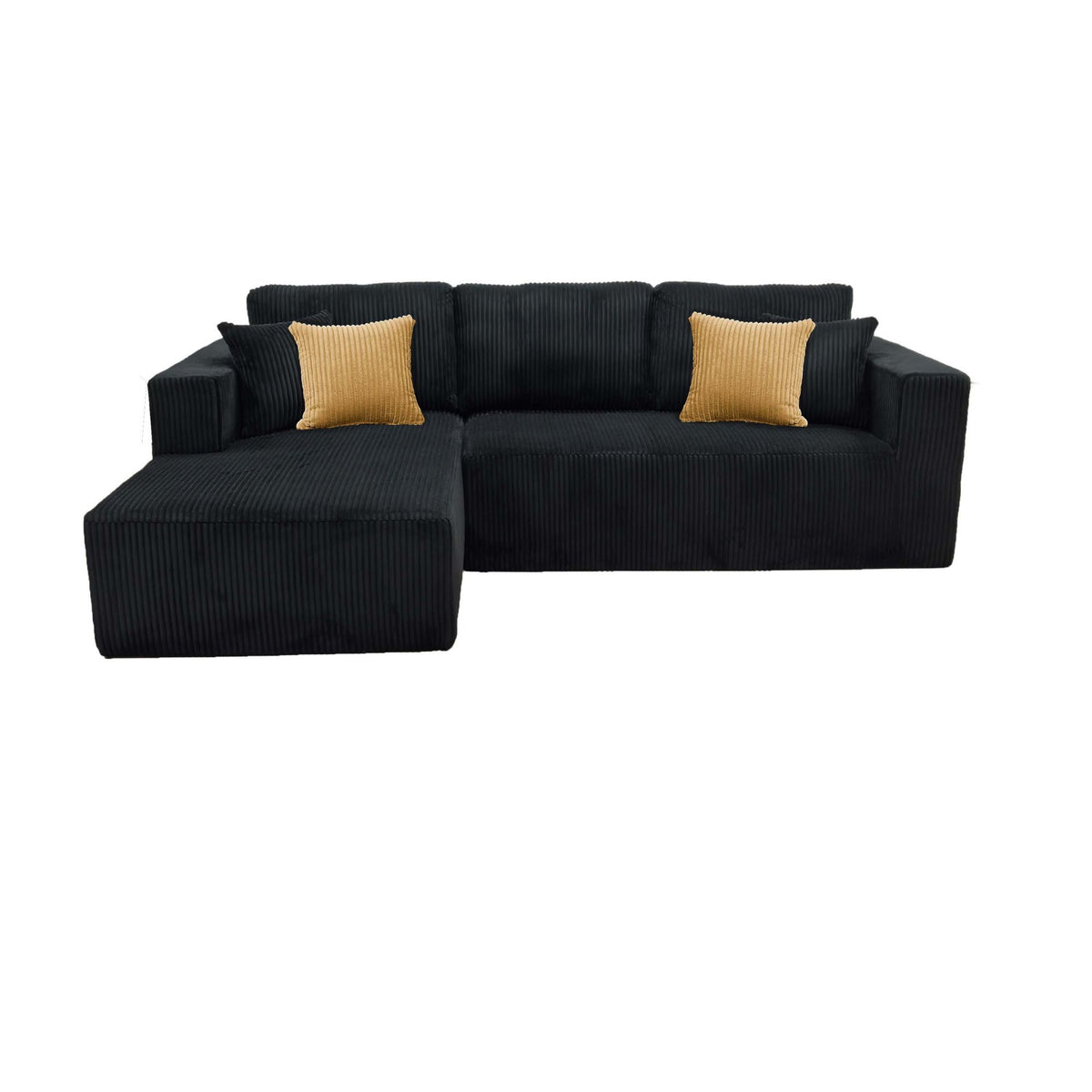 L - Shape Full Compressed Upholstered Sectional