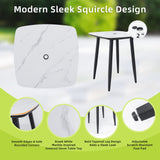 5 Piece Outdoor Bar Set With Table And Swivel Stools - Carbon / Ember Black