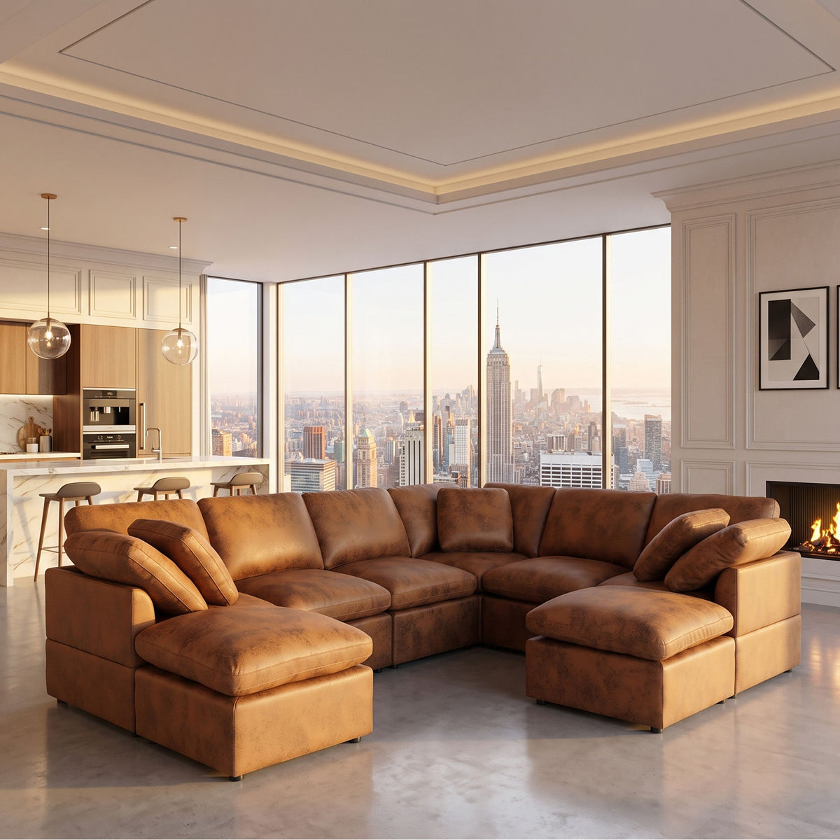 Deep Modular Cloud Sofa, Freely Configurable