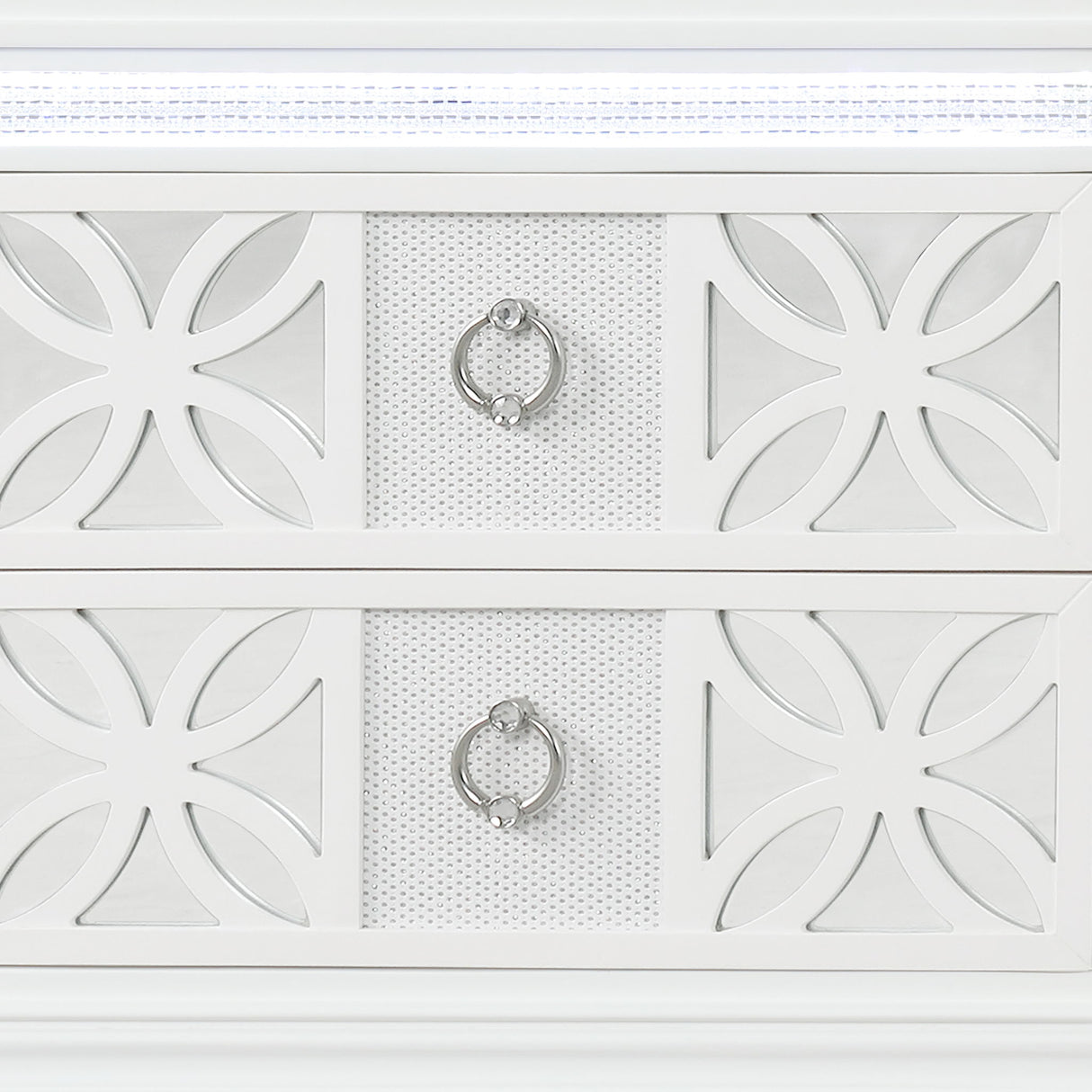 Abigale - 2 Drawer Nightstand With LED - White