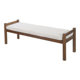 Upholstered Ottoman Bench, Indoor Accent Footrest - Beige