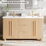 Bathroom Vanity Cabinet Only, 3 Drawers 4 Doors, Soft Close, Adjustable Shelf - Wood