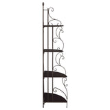 4 Shelf Corner Bookcase - Cappuccino