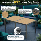 5 Piece Patio Dining Set With Table And Chairs For Outdoor Use - Gray