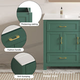 Bathroom Vanity With Sink Combo, 4 Soft Close Doors And 4 Drawers