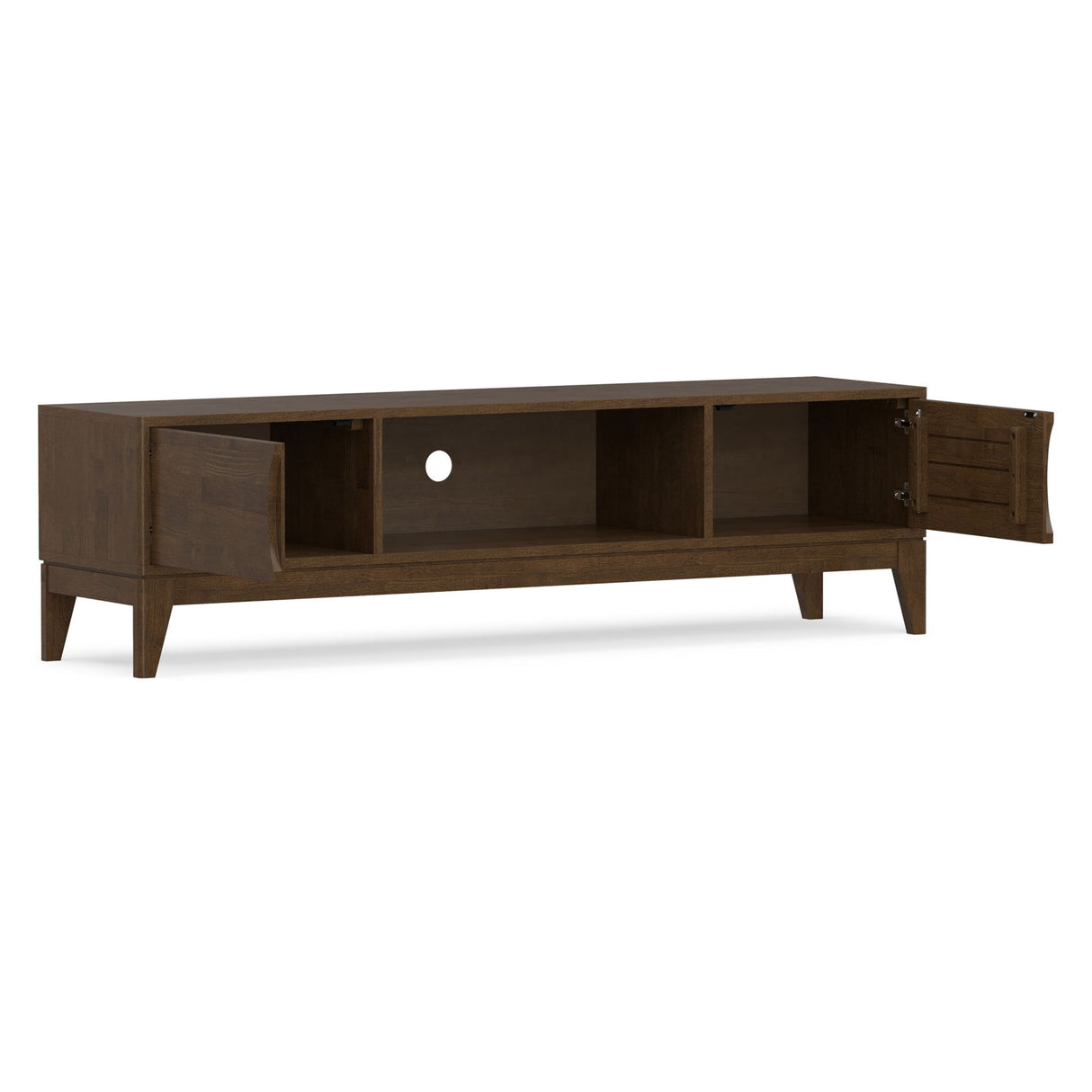 Harper - Low TV Media Stand - Walnut Brown