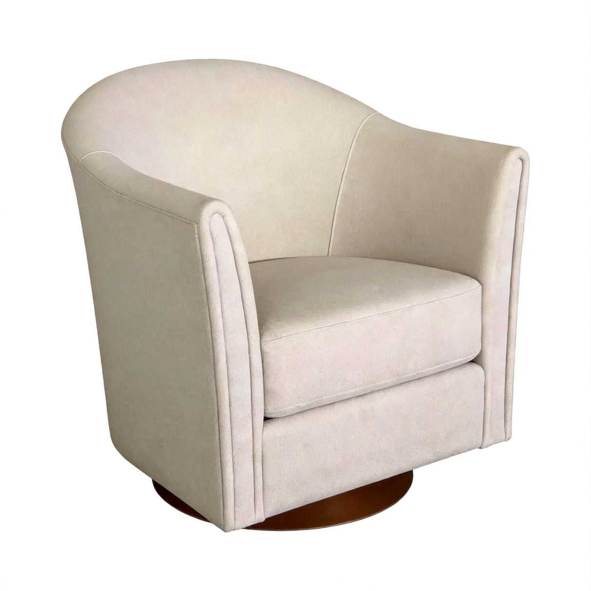360 Degree Rotating Barrel Armchair For Living Room - Cream Beige
