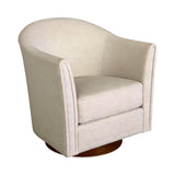 360 Degree Rotating Barrel Armchair For Living Room - Cream Beige