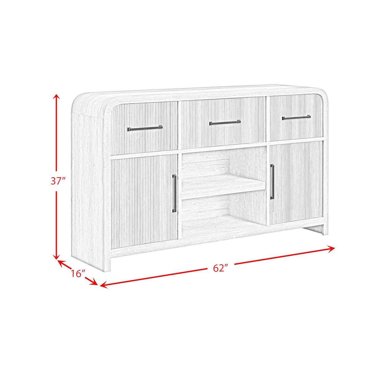 Ridgemont Natural Wood Dining Server
