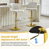 Adjustable Swivel Bar Chair With High Back Support