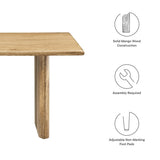 44 Inch Inviting Modern Farmhouse Mango Wood Coffee Table - Coffee Tables available at Alpine Outlets in Denver