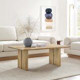 44 Inch Inviting Modern Farmhouse Mango Wood Coffee Table - Coffee Tables available at Alpine Outlets in Denver