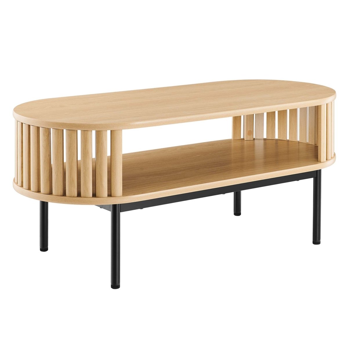 44 Inch Modern Oval Strip - Design Coffee Table - Coffee Tables available at Alpine Outlets in Denver