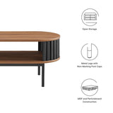 44 Inch Modern Oval Strip - Design Coffee Table - Coffee Tables available at Alpine Outlets in Denver