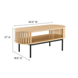 44 Inch Modern Oval Strip - Design Coffee Table - Coffee Tables available at Alpine Outlets in Denver