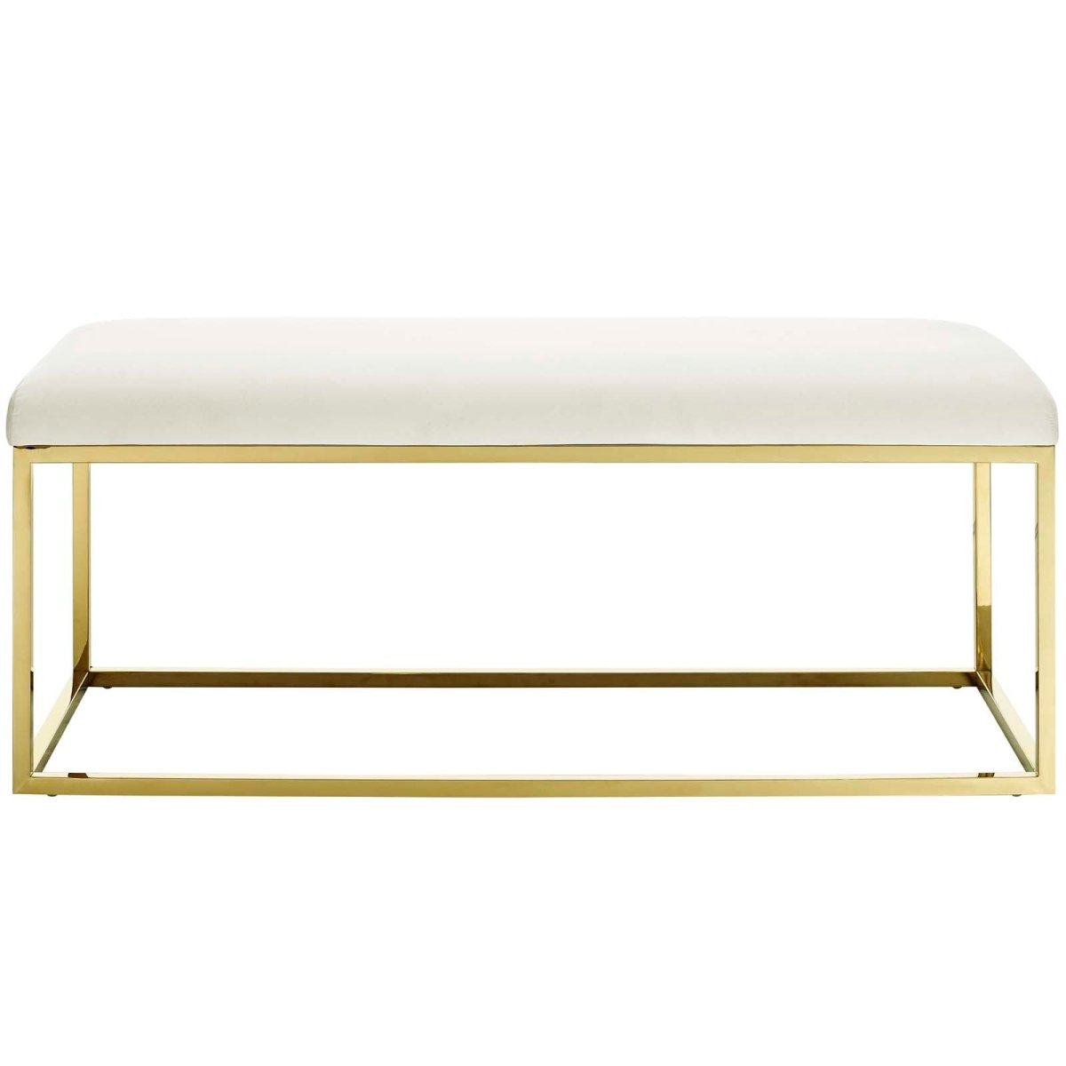 44 Inch Sleek Modern Tufted Velvet Bench - Benches available at Alpine Outlets in Denver