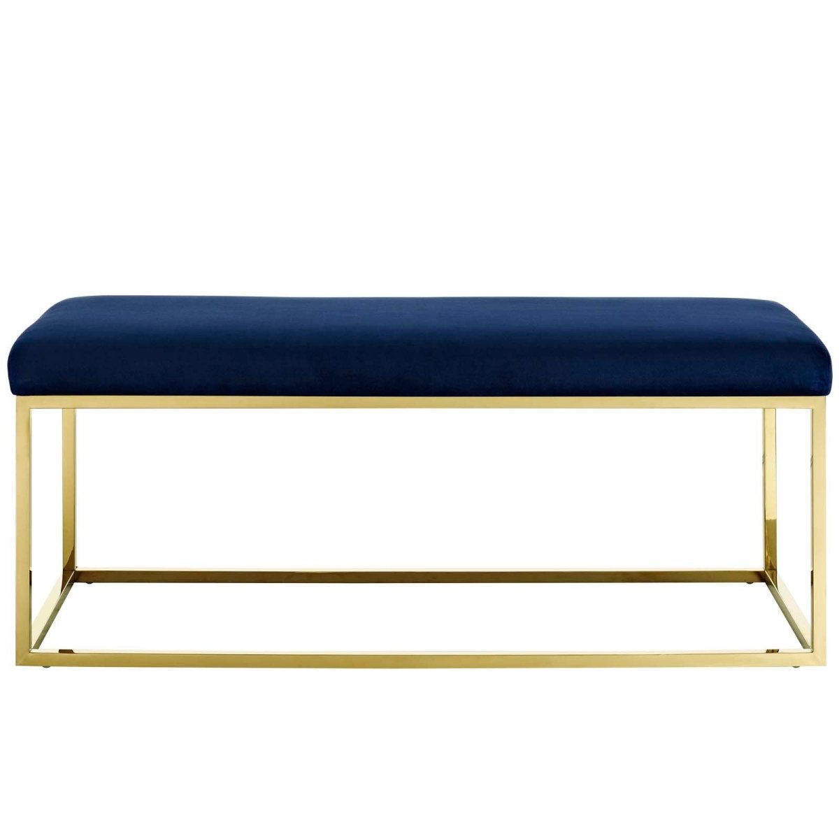 44 Inch Sleek Modern Tufted Velvet Bench - Benches available at Alpine Outlets in Denver