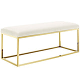 44 Inch Sleek Modern Tufted Velvet Bench - Benches available at Alpine Outlets in Denver