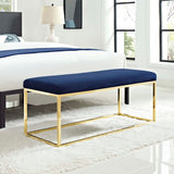 44 Inch Sleek Modern Tufted Velvet Bench - Benches available at Alpine Outlets in Denver