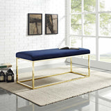 44 Inch Sleek Modern Tufted Velvet Bench - Benches available at Alpine Outlets in Denver