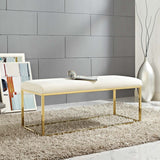 44 Inch Sleek Modern Tufted Velvet Bench - Benches available at Alpine Outlets in Denver