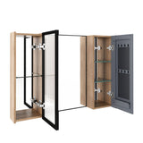 Wall Mounted Cabinet With Soft Close Door, Adjustable Shelves Storage For Bathroom - Imitative Oak