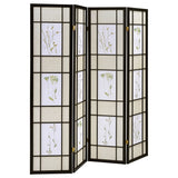 Catabella 4-Panel Floral Shoji Screen Room Divider