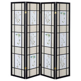Catabella 4-Panel Floral Shoji Screen Room Divider