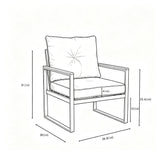 Oversized Outdoor Conversation Set, 5 Seater - Blue