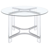 Uptown - 5 Piece Round Dining Set - Chrome
