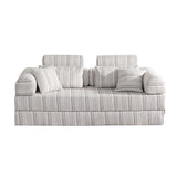 Convertible Sleeper Sofa Bed With High Density Compressed Sponge, Upholstered Couch For Living Room