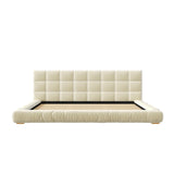 Upholstered Platform Bed Frame With Tufted Headboard