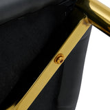 Modern Dining Chairs With Metal Legs And Simple Line Design On Backrest