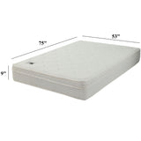9" Size Bed Mattress With Bonnell Coil Inner Spring And 2.5" Euro Top Foam + Spring Material - White - Full