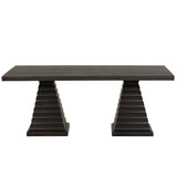 Plateau - 78" Rectangle Dining Table - Top & Base - Dark Brown
