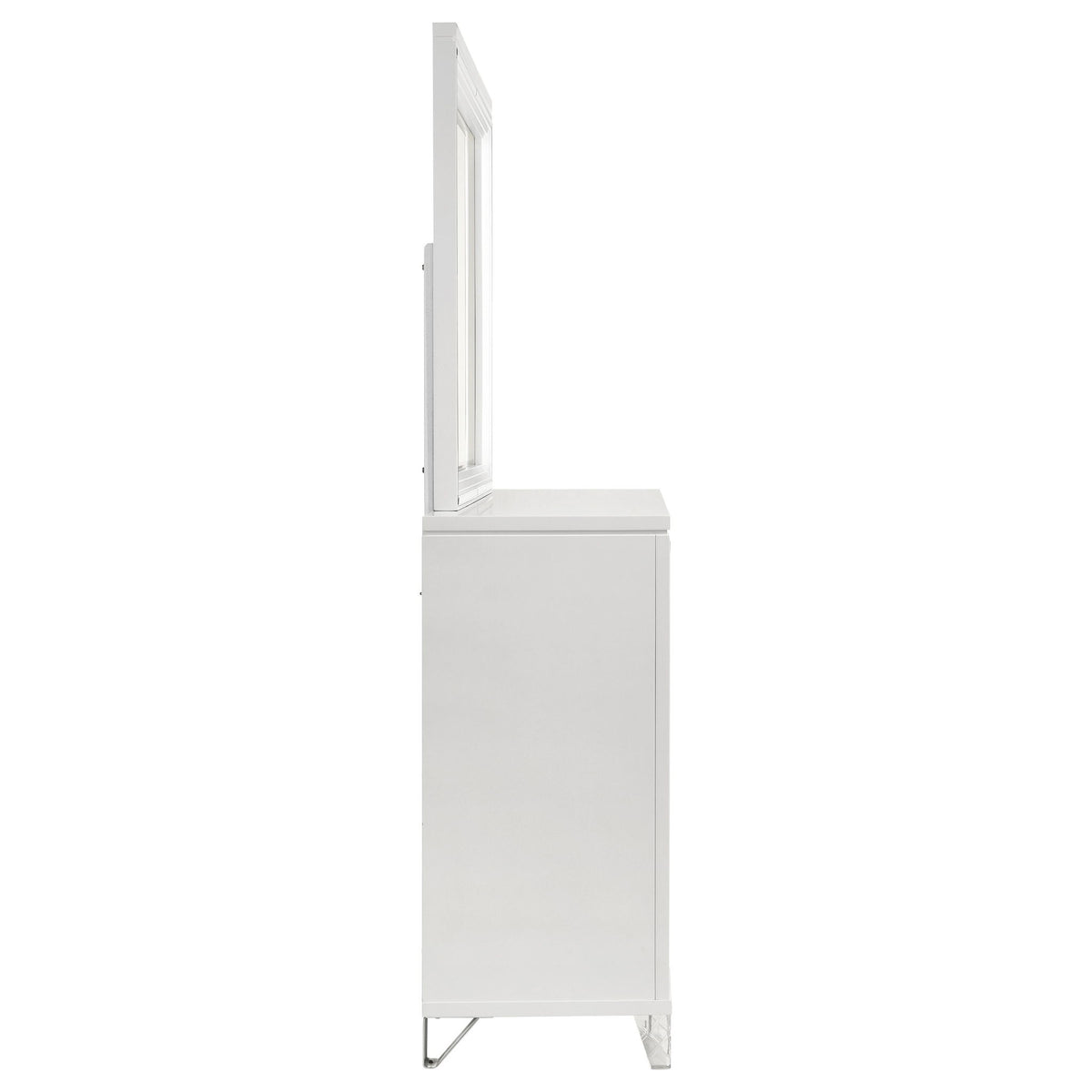9 Drawer Dresser With LED Mirror, Touch Activated Lighting - White