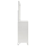 9 Drawer Dresser With LED Mirror, Touch Activated Lighting - White