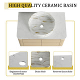 Mounted Bathroom Vanity & Art Sink, Soft Close Door
