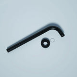 16" Shower Arm With Flange, Stainless Steel, Rust Resistant Design - Matte Black