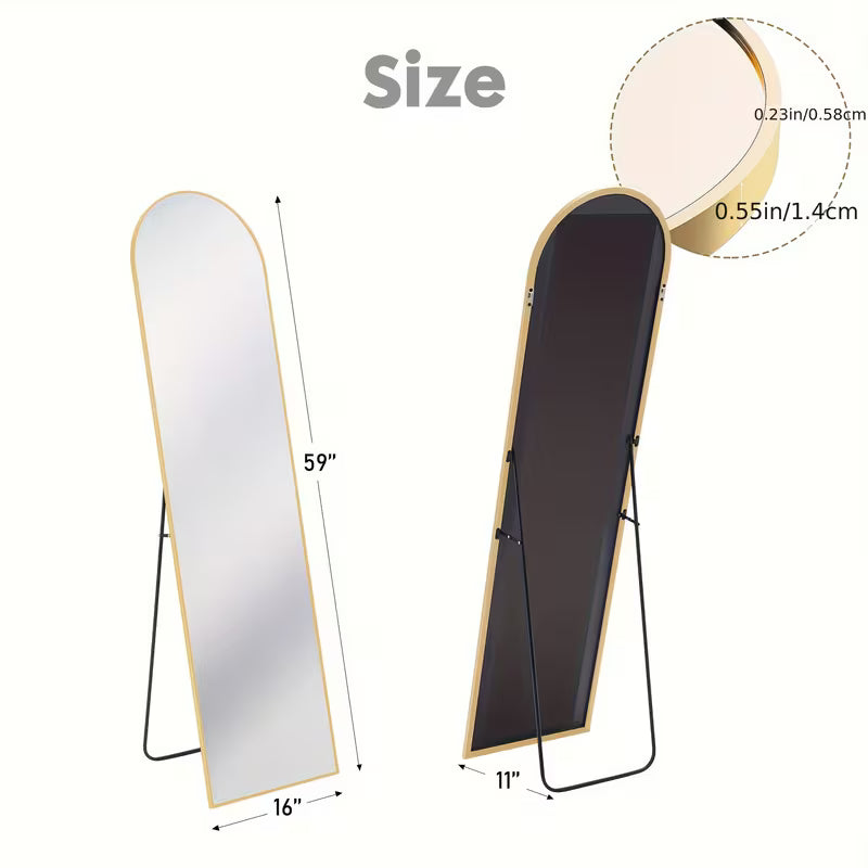 OLIXIS Arched Full Body Mirror with Stand