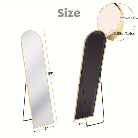 OLIXIS Arched Full Body Mirror with Stand