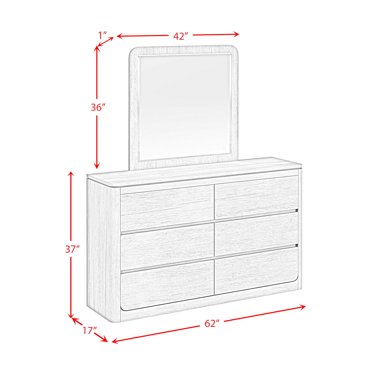 Rosalie - Dresser And Mirror Set