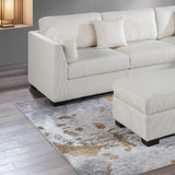 Sectional Sofa Set With Reversible Left / Right Chaise And Matching Cocktail Ottoman