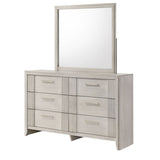 6 Drawer Storage Dresser Furniture - Antique White