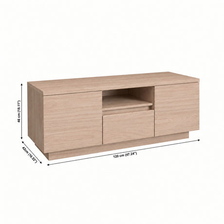 TV Stand For TVs Up To 50" With 1 Drawer And 2 Doors - Walnut