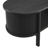 45 Inch Organic Fluted Oval Coffee Table - Coffee Tables available at Alpine Outlets in Denver