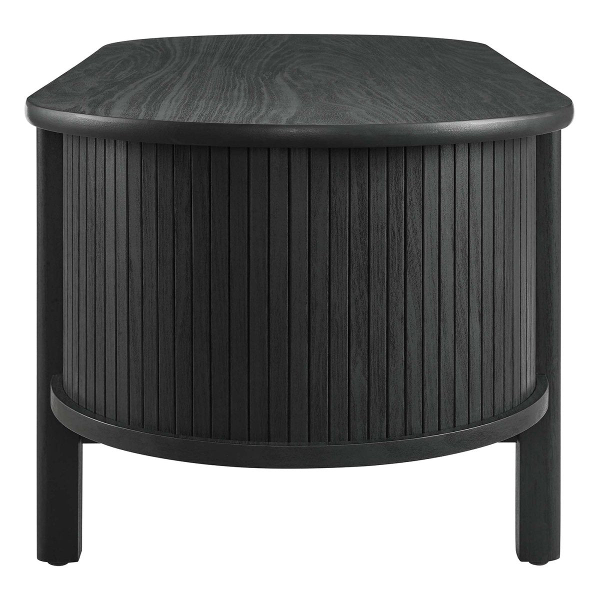 45 Inch Organic Fluted Oval Coffee Table - Coffee Tables available at Alpine Outlets in Denver