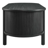 45 Inch Organic Fluted Oval Coffee Table - Coffee Tables available at Alpine Outlets in Denver