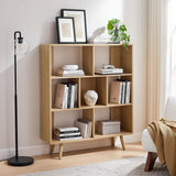 45 Inch Transmit Wood Grain Bookcase with 7 Open Shelves - Bookcases available at Alpine Outlets in Denver