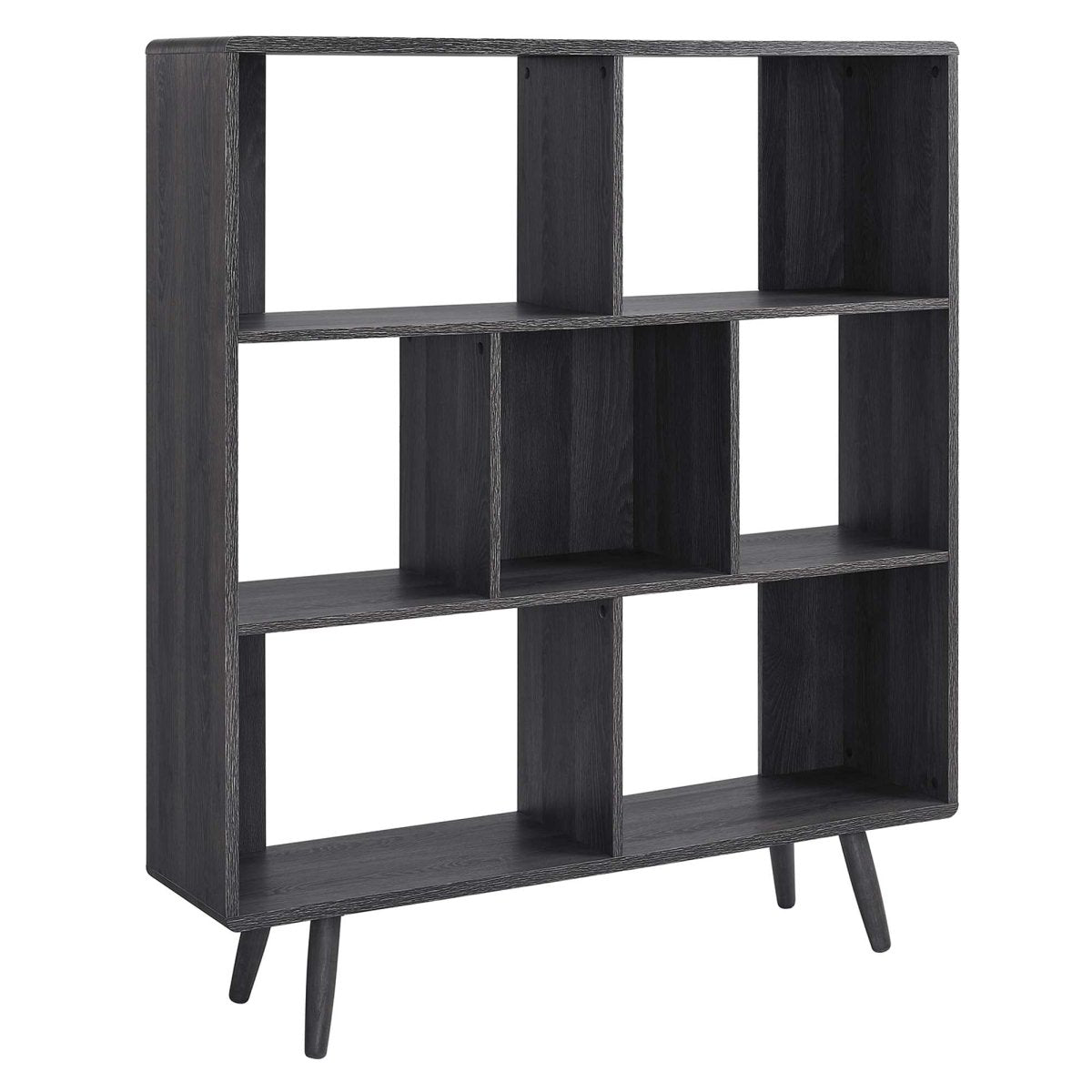 45 Inch Transmit Wood Grain Bookcase with 7 Open Shelves - Bookcases available at Alpine Outlets in Denver